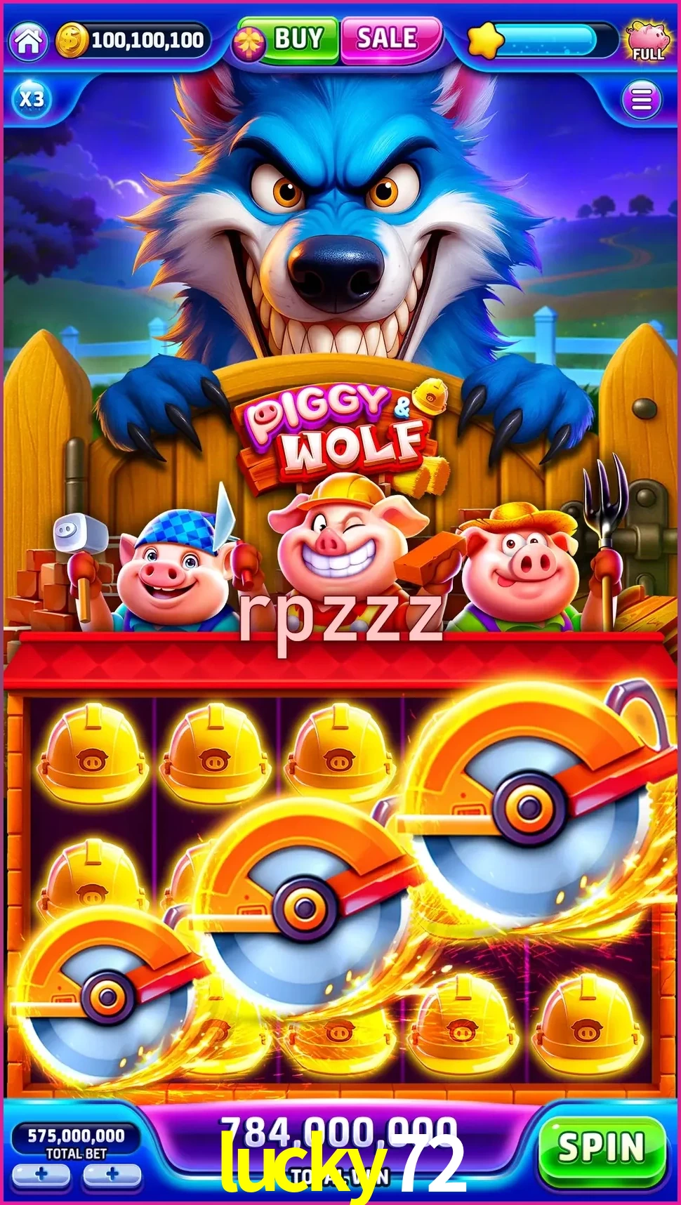 lucky72 — cuplikan layar ringkas